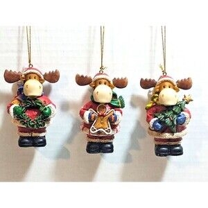 Vintage Christmas REINDEER Lot Christmas Figurine Set of 4